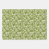 Green Garden Stems Bright Modern Botanical Geschenkpapier Set (Vorderseite 3)