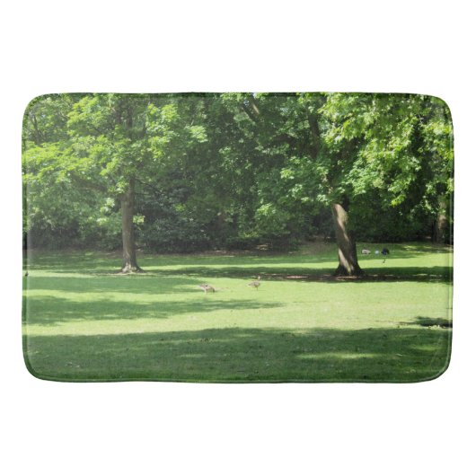 Green Garden Trees Bath Mat Badematte (Vorderseite)