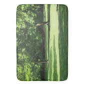 Green Garden Trees Bath Mat Badematte (Vorderseite Vertikal)