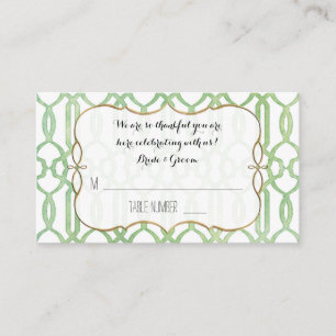Green Garden Trellis Hochzeitstisch-Platzkarten Platzkarte