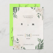 Green Garden wedding invitation Einladung (Vorne/Hinten)