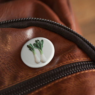 Green Gardene Minimalistisch Crochet Leek Garni Button