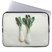 Green Gardene Minimalistisch Crochet Leek Garni Laptopschutzhülle (Vorderseite)