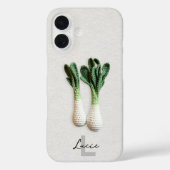 Green Gardener Minimalistisch Crochet Leeks Name Case-Mate iPhone Hülle (Rückseite)
