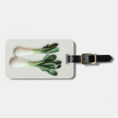 Green Gardener Minimalistisch Crochet Leeks Name Gepäckanhänger (Vorderseite horizontal)