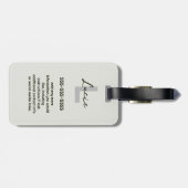 Green Gardener Minimalistisch Crochet Leeks Name Gepäckanhänger (Rückseite horizontal)