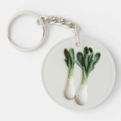Green Gardener Minimalistisch Crochet Leeks Name Schlüsselanhänger (Vorderseite)