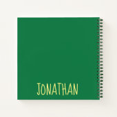 Green Gator Alligator Croc Crocodile Reptile Notizbuch (Rückseite)