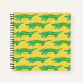 Green Gator Alligator Croc Crocodile Reptile Notizbuch (Vorderseite)