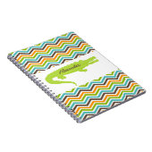 Green Gator für Zickzack Personalisiertes Notebook Notizblock (Rechte Seite)