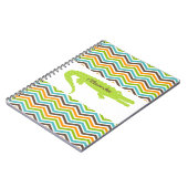 Green Gator für Zickzack Personalisiertes Notebook Notizblock (Linke Seite)