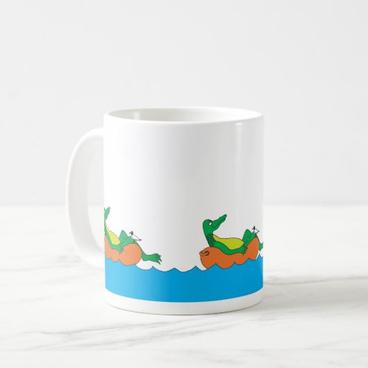 Green Gator Innertube Tasse (Vorderseite Links)