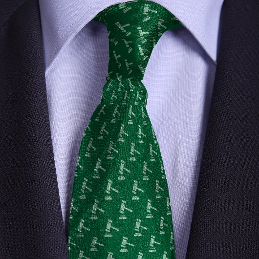 Green Gavel Pattern Attorney Krawatte