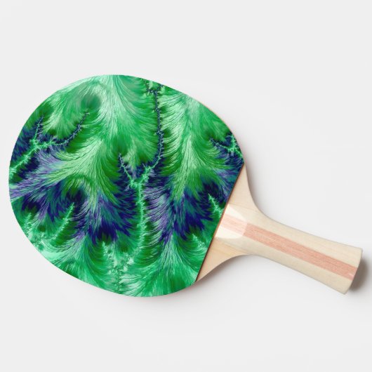 ~ GREEN GAZE ~ Original Fraktal ~ Ping Pong Paddle Tischtennis Schläger (Seitenansicht)