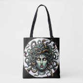 Green Gazing Medusa Kopf voller Schlangen Tasche (Vorderseite)