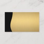 Green Gebäude Icon / Gold Monogram Visitenkarte (Rückseite)