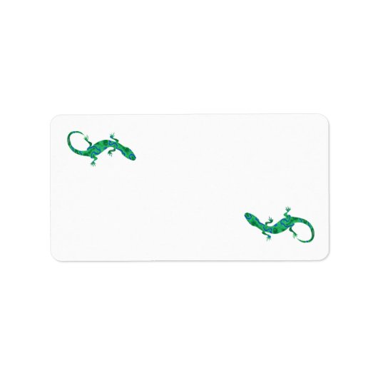 Green Gecko Adressaufkleber (Vorne)