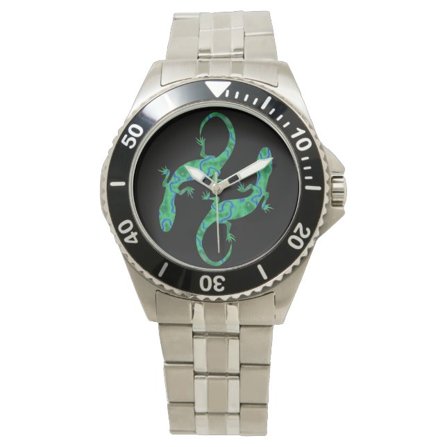 Green Gecko Armbanduhr (Vorderseite)
