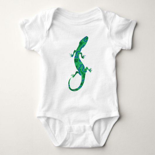 Green Gecko Baby Strampler (Vorderseite)