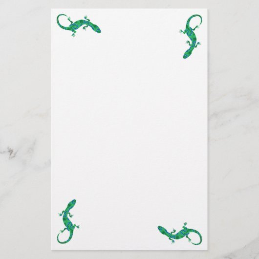 Green Gecko Briefpapier (Vorderseite)