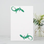 Green Gecko Briefpapier (Stehend Vorderseite)