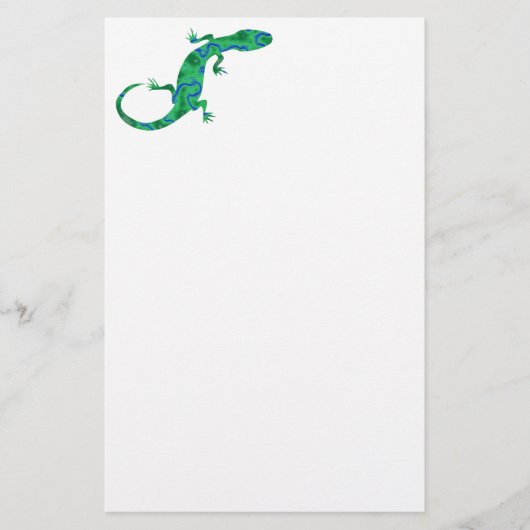 Green Gecko Briefpapier (Vorderseite)