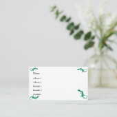 Green Gecko Business Cards Visitenkarte (Stehend Vorderseite)