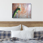 Green Gecko Canvas Print Leinwanddruck (Insitu (Schlafzimmer))