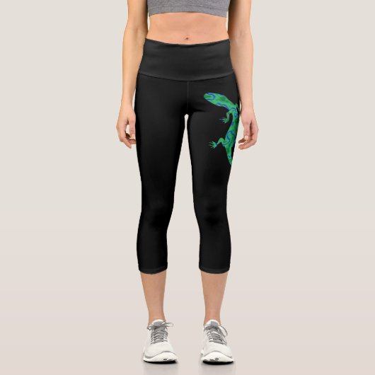 Green Gecko Capri Leggings (Vorderseite)
