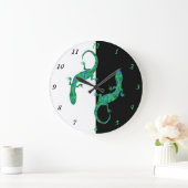 Green Gecko Große Wanduhr (Zuhause)