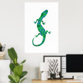 Green Gecko Poster (Heimbüro)