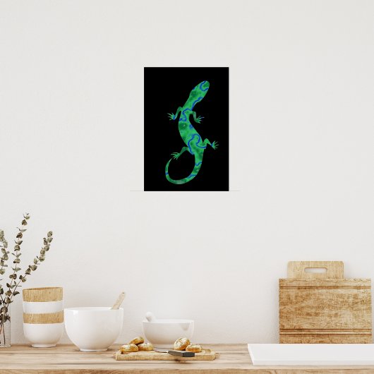 Green Gecko Poster (Küche)