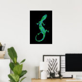 Green Gecko Poster (Heimbüro)