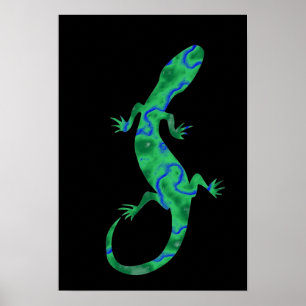 Green Gecko Poster