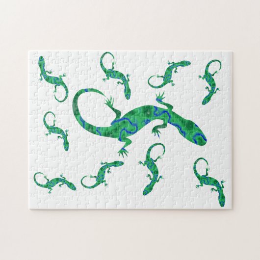 Green Gecko Puzzle (Horizontal)