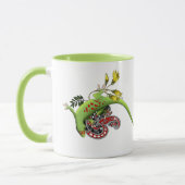 Green Gecko Tribal Lila Tasse (Links)