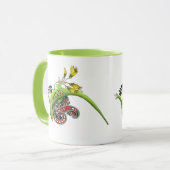 Green Gecko Tribal Lila Tasse (Vorderseite Links)