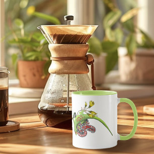 Green Gecko Tribal Lila Tasse