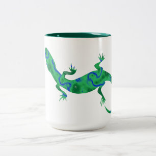 Green Gecko Zweifarbige Tasse