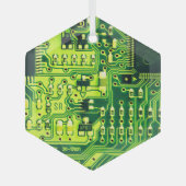 Green gedruckte Leiterplatte PCB Custom Geek Glass Ornament Aus Glas (Vorderseite)