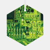 Green gedruckte Leiterplatte PCB Custom Geek Glass Ornament Aus Glas (Rückseite)