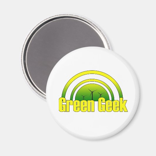 Green Geek - Magnet (Vorderseite/Rückseite)