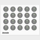 Green Geeky Glasses Chalkboard Wedding Stickers (Blatt)