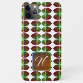 Green Gemstone iPhone Fall Marquise Monogram Case-Mate iPhone Hülle (Rückseite)
