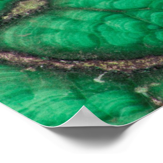 Green Gemustert Malachite Poster (Ecke)