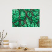 Green Gemustert Malachite Poster (Küche)