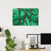 Green Gemustert Malachite Poster (Heimbüro)
