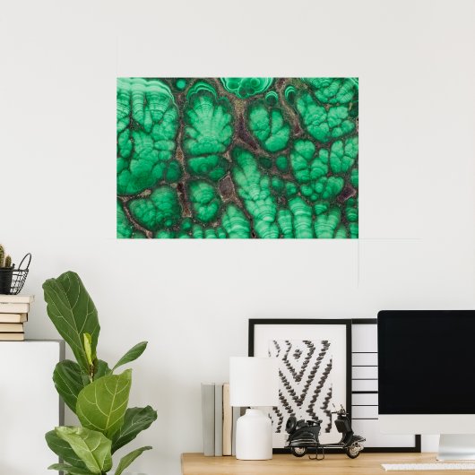 Green Gemustert Malachite Poster (Heimbüro)
