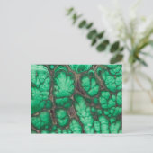 Green Gemustert Malachite Postkarte (Stehend Vorderseite)
