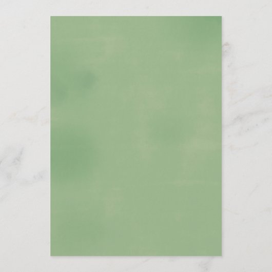 Green Gender Reveal Invites Card Programm (Rückseite)